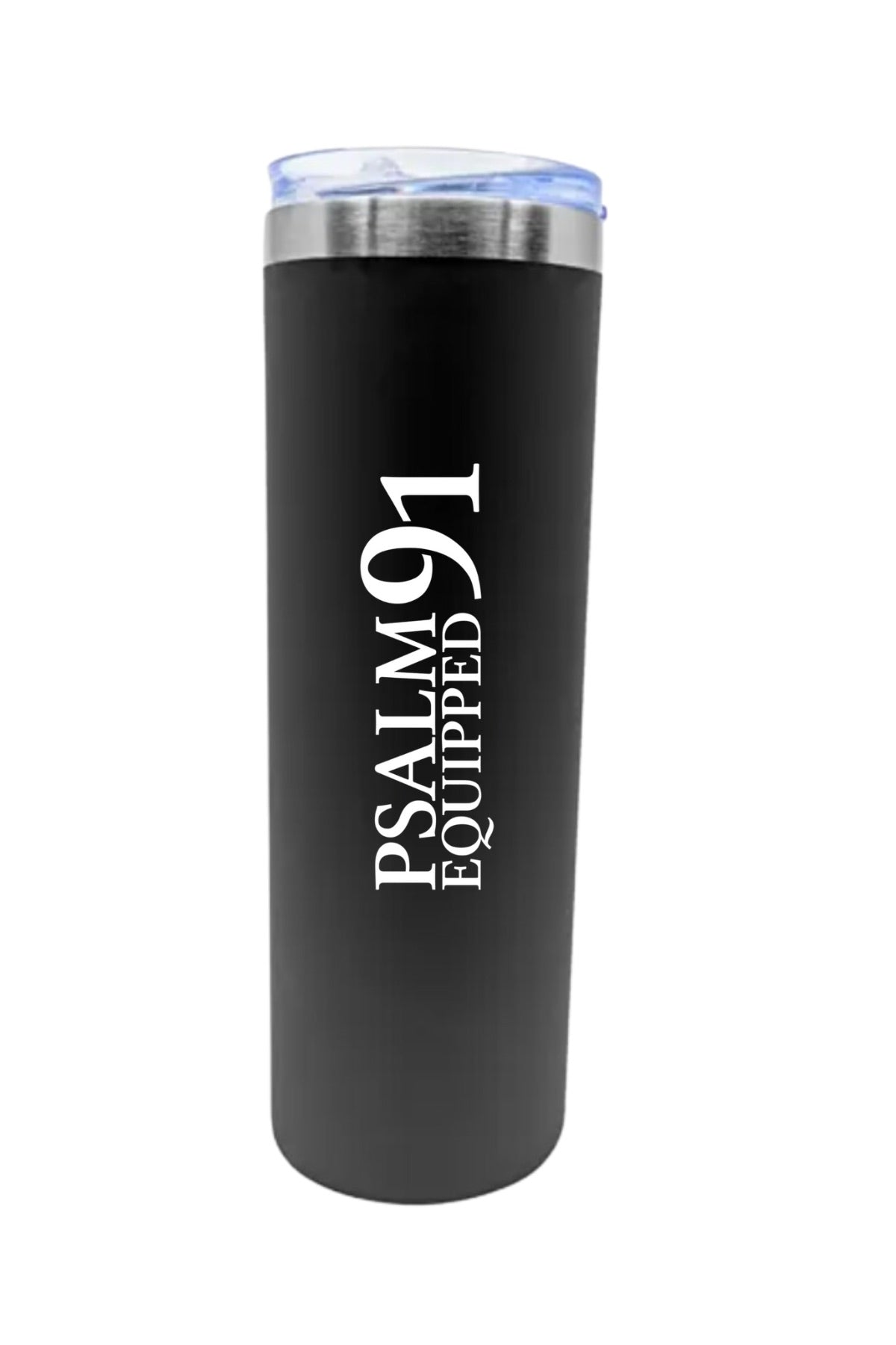 Psalm 91 Equipped Stainless Steel Slim Tumbler - Novelty