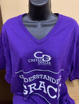 Understanding Grace - Purple V-Neck T-Shirt
