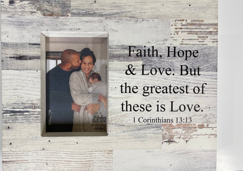 Faith, Hope, & Love Photo Frame - Novelty