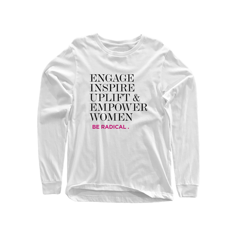 White Engage Inspire Dream Long Sleeve T-Shirt